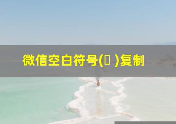 微信空白符号(ㅤ )复制